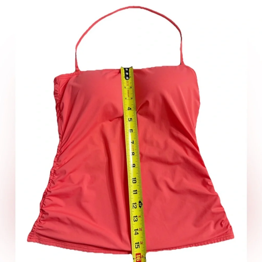 Tommy Bahama Coral Orange Halter Tankini Top XS Built-In Bra